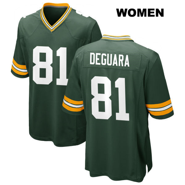 Josiah Deguara Green Bay Packers Home Womens Number 81 Stitched Green Game Football Jersey