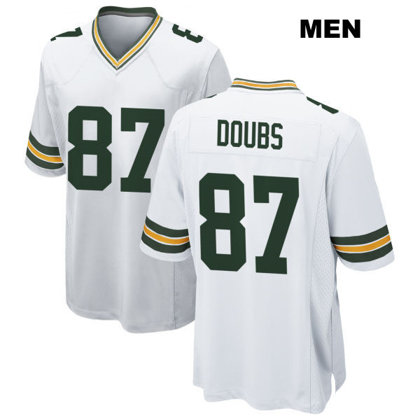 Romeo Doubs Green Bay Packers Away Mens Stitched Number 87 White Game Football Jersey