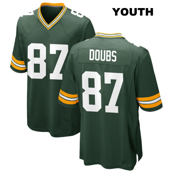 Romeo Doubs Stitched Green Bay Packers Youth Number 87 Home Green Game Football Jersey