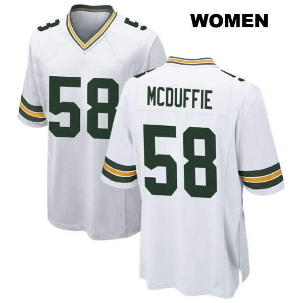 Away Isaiah McDuffie Green Bay Packers Stitched Womens Number 58 White Game Football Jersey