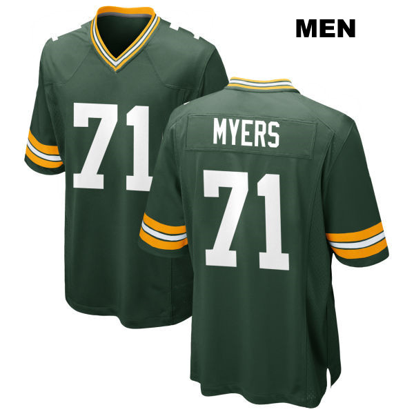 Home Josh Myers Green Bay Packers Mens Stitched Number 71 Green Game Football Jersey