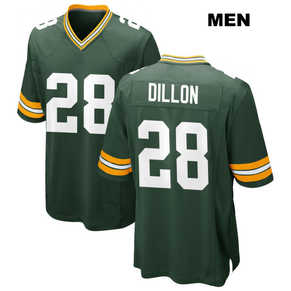AJ Dillon Home Green Bay Packers Mens Number 28 Stitched Green Game Football Jersey