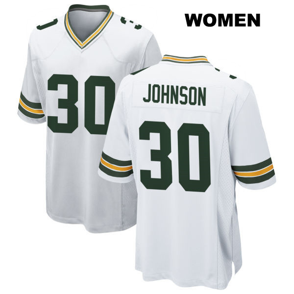 Anthony Johnson Stitched Green Bay Packers Away Womens Number 30 White Game Football Jersey
