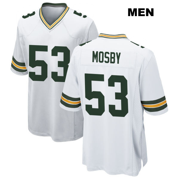 Stitched Arron Mosby Away Green Bay Packers Mens Number 53 White Game Football Jersey