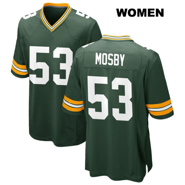 Stitched Arron Mosby Green Bay Packers Womens Home Number 53 Green Game Football Jersey