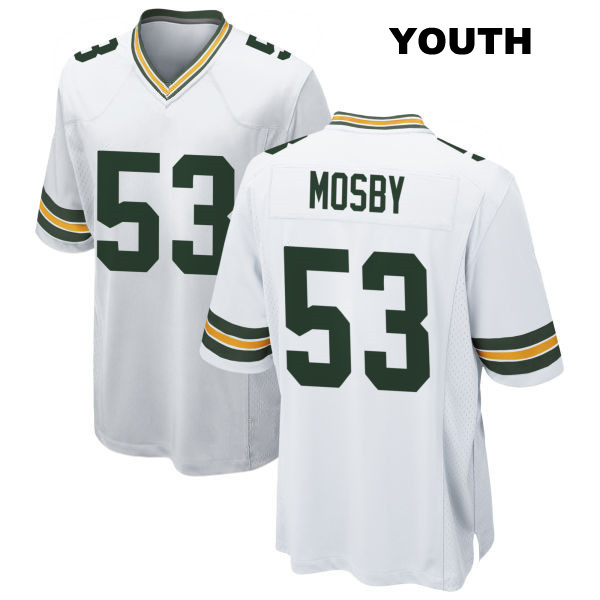 Stitched Arron Mosby Green Bay Packers Youth Away Number 53 White Game Football Jersey