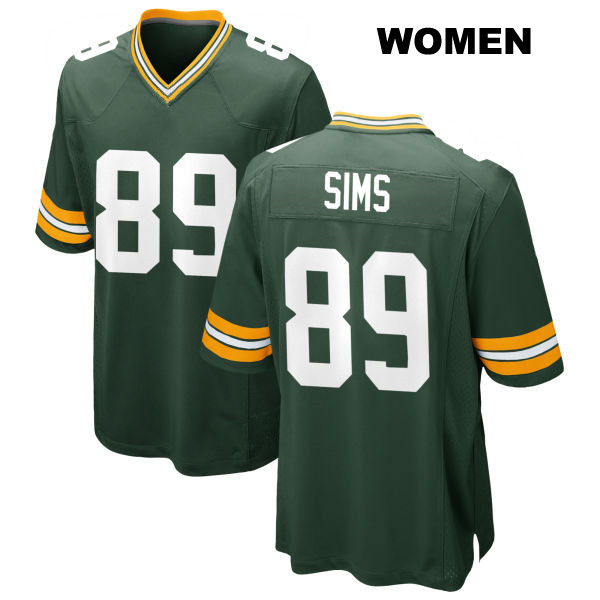 Ben Sims Green Bay Packers Womens Stitched Number 89 Home Green Game Football Jersey