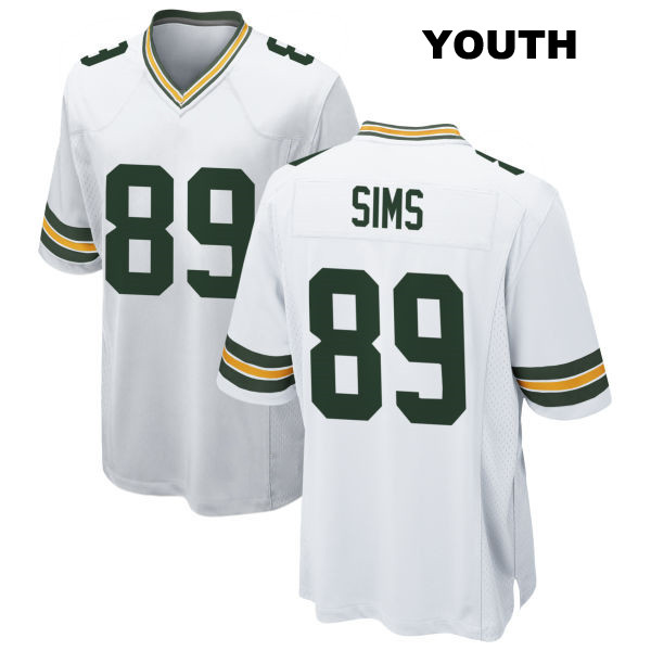 Ben Sims Away Green Bay Packers Stitched Youth Number 89 White Game Football Jersey