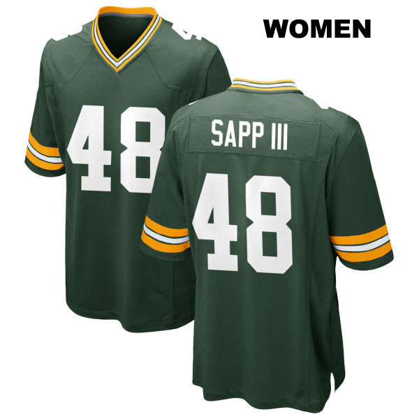 Home Benny Sapp III Green Bay Packers Stitched Womens Number 48 Green Game Football Jersey