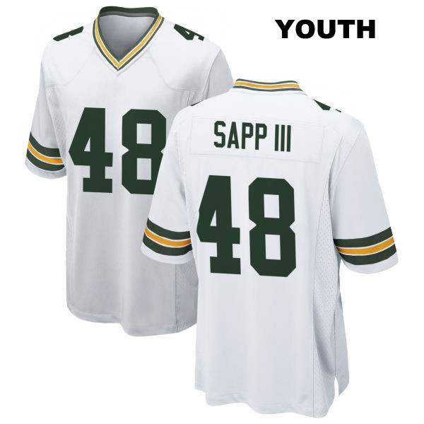 Stitched Benny Sapp III Green Bay Packers Youth Number 48 Away White Game Football Jersey