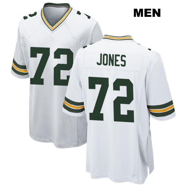 Caleb Jones Green Bay Packers Mens Away Number 72 Stitched White Game Football Jersey