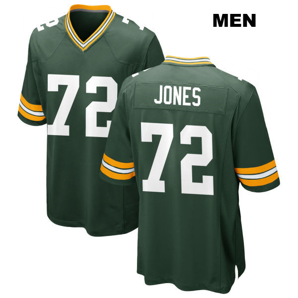Caleb Jones Stitched Green Bay Packers Mens Number 72 Home Green Game Football Jersey