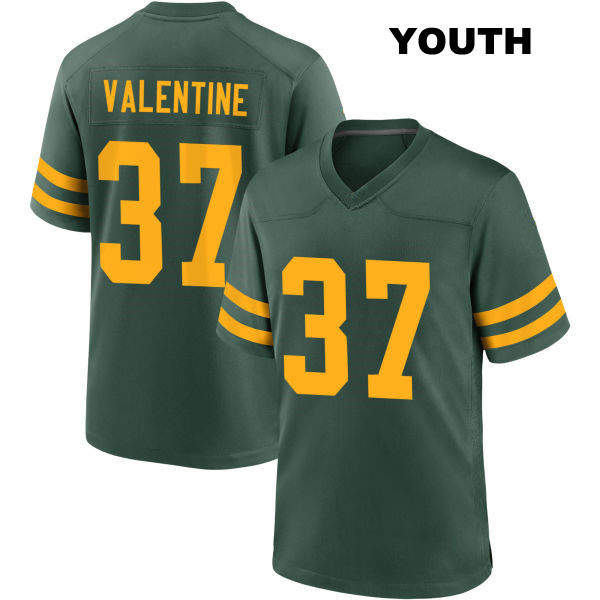 Carrington Valentine Green Bay Packers Youth Number 37 Stitched Alternate Green Game Football Jersey