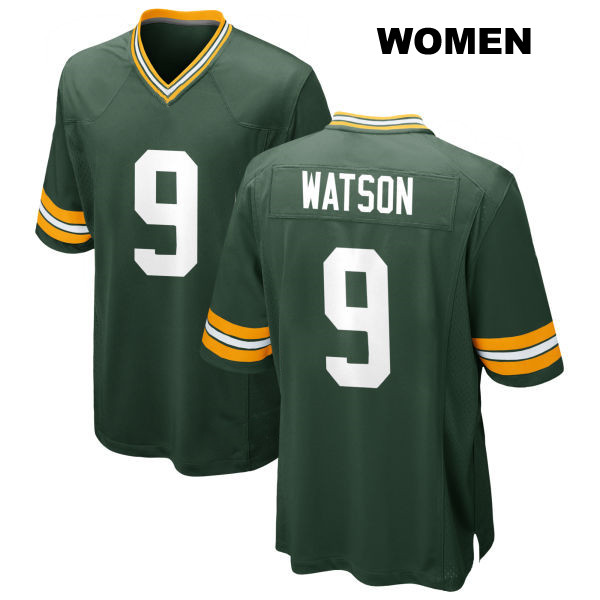 Christian Watson Green Bay Packers Home Womens Number 9 Stitched Green Game Football Jersey