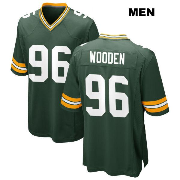Colby Wooden Home Green Bay Packers Mens Number 96 Stitched Green Game Football Jersey