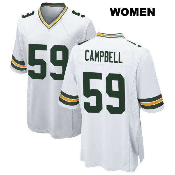 De'Vondre Campbell Green Bay Packers Stitched Womens Away Number 59 White Game Football Jersey