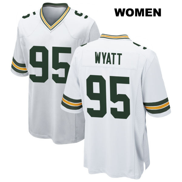 Devonte Wyatt Green Bay Packers Womens Stitched Number 95 Away White Game Football Jersey