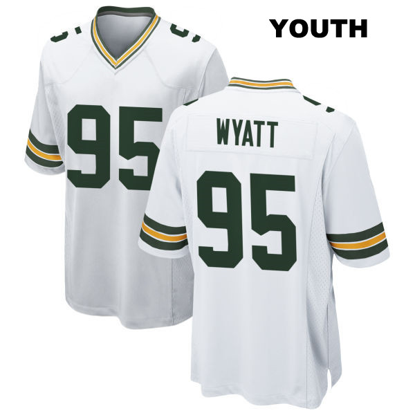 Away Devonte Wyatt Green Bay Packers Youth Number 95 Stitched White Game Football Jersey