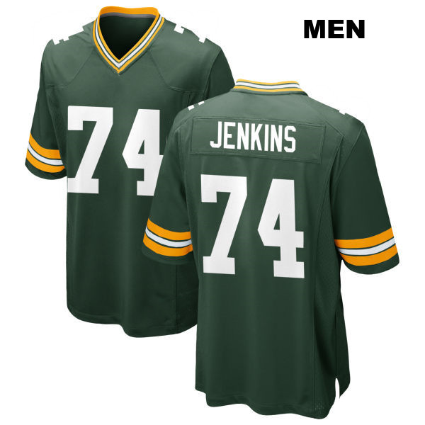 Elgton Jenkins Green Bay Packers Stitched Mens Number 74 Home Green Game Football Jersey