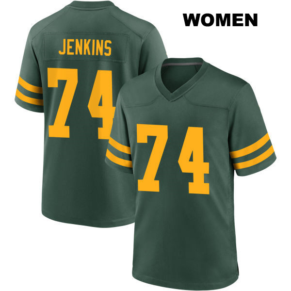 Elgton Jenkins Alternate Green Bay Packers Womens Number 74 Stitched Green Game Football Jersey