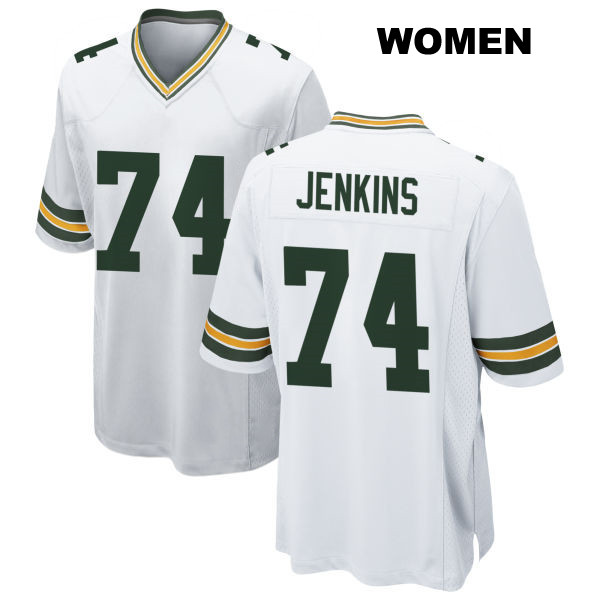 Elgton Jenkins Green Bay Packers Away Womens Number 74 Stitched White Game Football Jersey