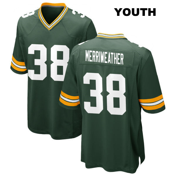 Ellis Merriweather Home Green Bay Packers Youth Stitched Number 38 Green Game Football Jersey
