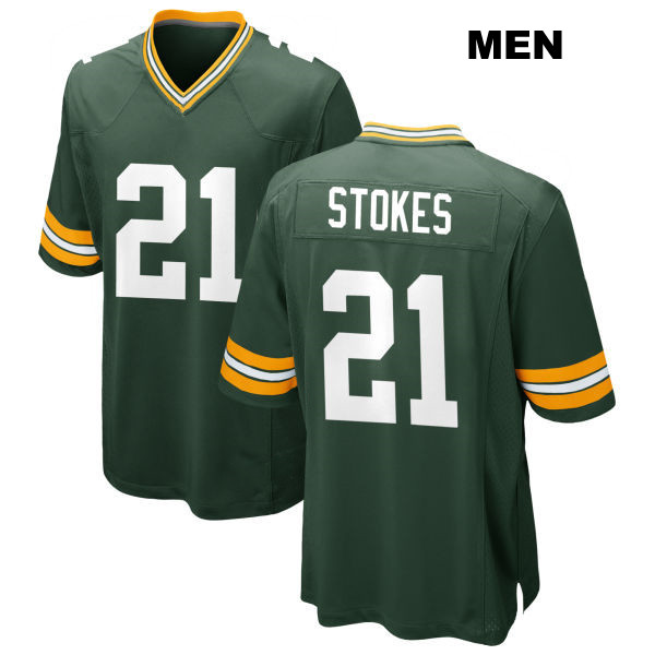 Eric Stokes Green Bay Packers Mens Number 21 Home Stitched Green Game Football Jersey