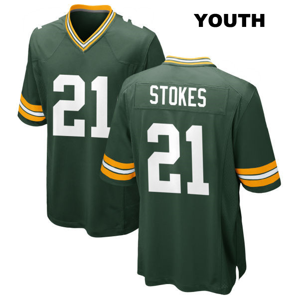 Eric Stokes Green Bay Packers Home Youth Stitched Number 21 Green Game Football Jersey