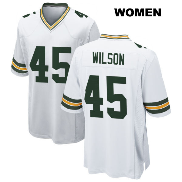 Eric Wilson Green Bay Packers Stitched Womens Number 45 Away White Game Football Jersey