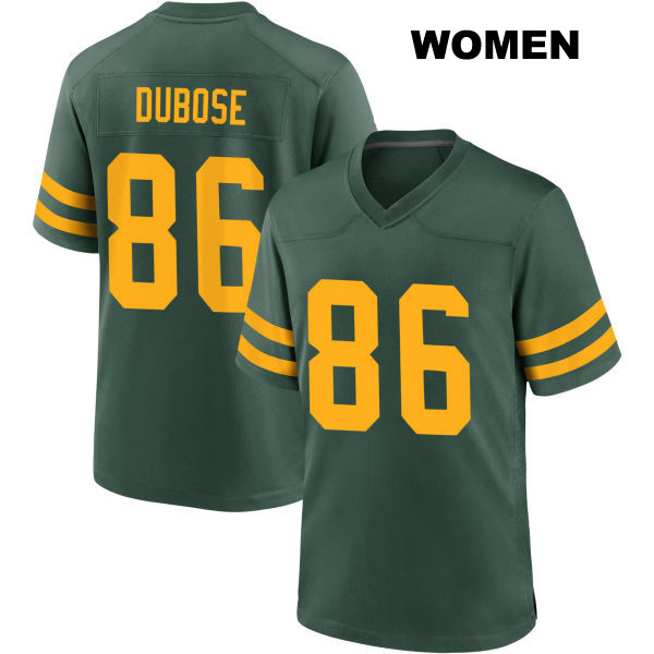 Grant DuBose Stitched Green Bay Packers Womens Alternate Number 86 Green Game Football Jersey