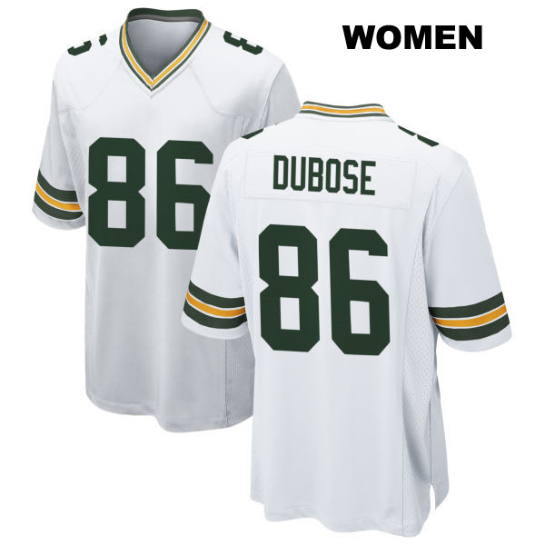Grant DuBose Green Bay Packers Womens Away Stitched Number 86 White Game Football Jersey