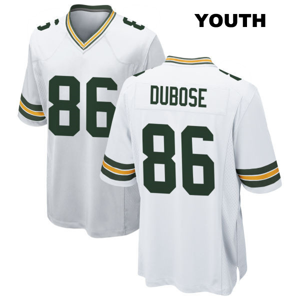 Grant DuBose Green Bay Packers Away Youth Number 86 Stitched White Game Football Jersey