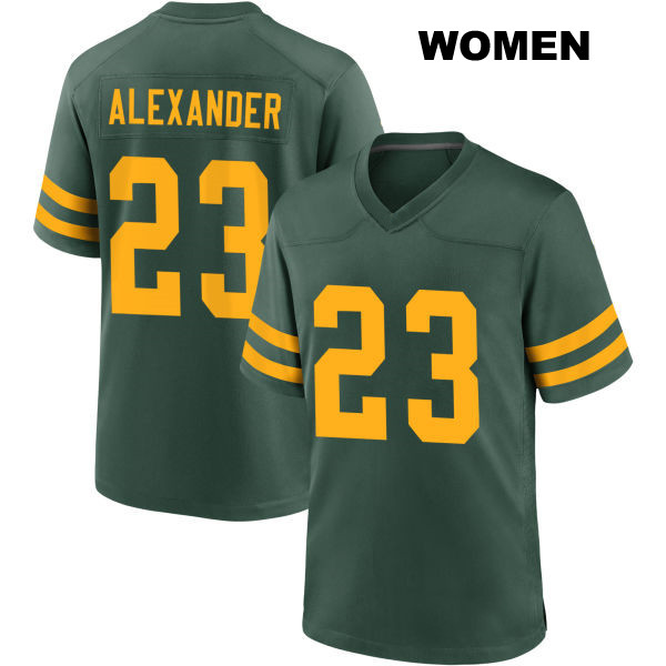 Alternate Jaire Alexander Stitched Green Bay Packers Womens Number 23 Green Game Football Jersey