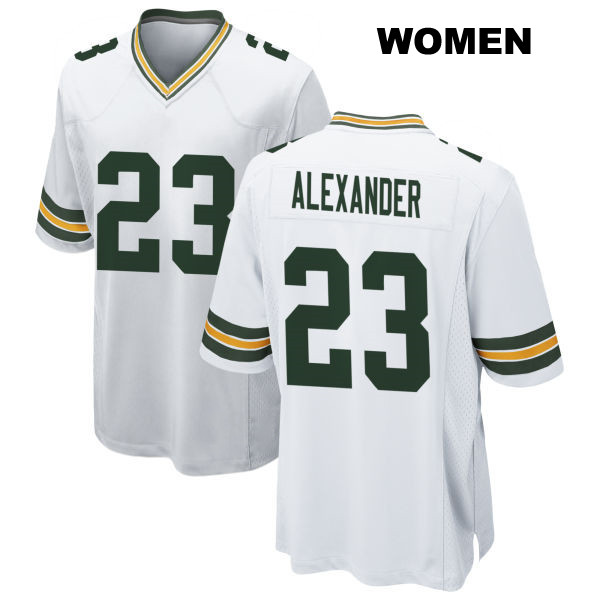 Jaire Alexander Green Bay Packers Womens Stitched Number 23 Away White Game Football Jersey
