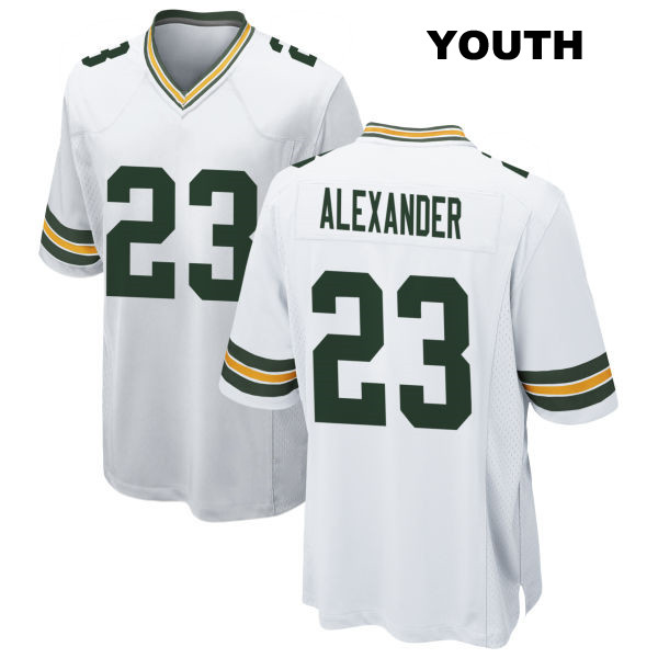 Jaire Alexander Green Bay Packers Stitched Youth Away Number 23 White Game Football Jersey
