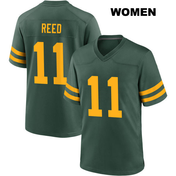 Jayden Reed Stitched Green Bay Packers Womens Alternate Number 11 Green Game Football Jersey