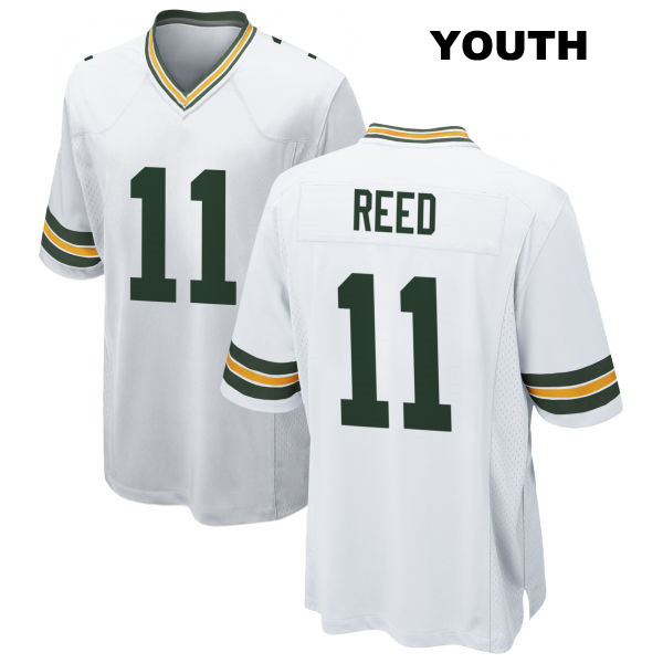 Away Jayden Reed Green Bay Packers Stitched Youth Number 11 White Game Football Jersey