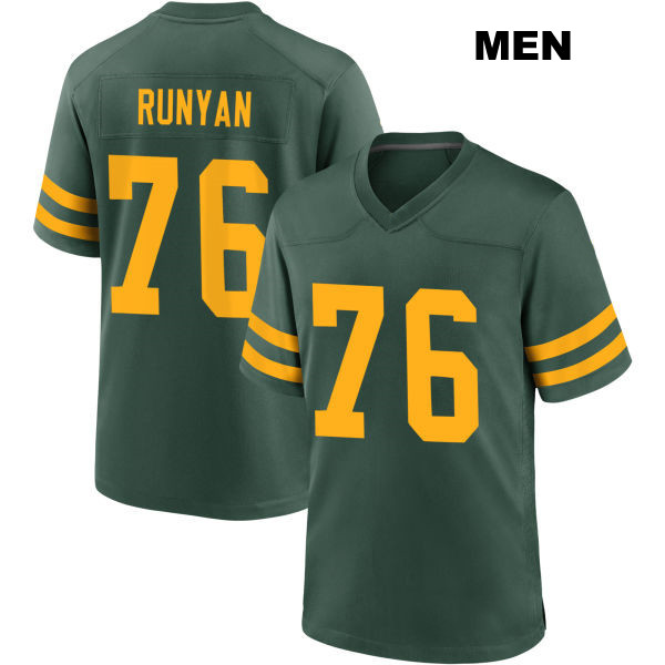 Jon Runyan Alternate Green Bay Packers Stitched Mens Number 76 Green Game Football Jersey