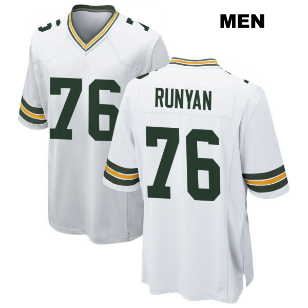 Jon Runyan Green Bay Packers Mens Away Number 76 Stitched White Game Football Jersey