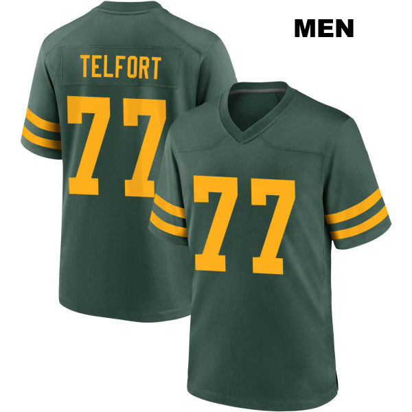 Kadeem Telfort Green Bay Packers Stitched Alternate Mens Number 77 Green Game Football Jersey