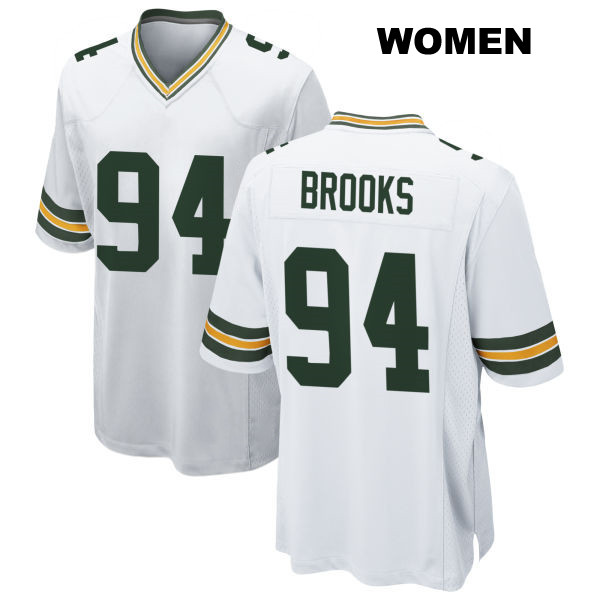 Karl Brooks Green Bay Packers Away Womens Number 94 Stitched White Game Football Jersey