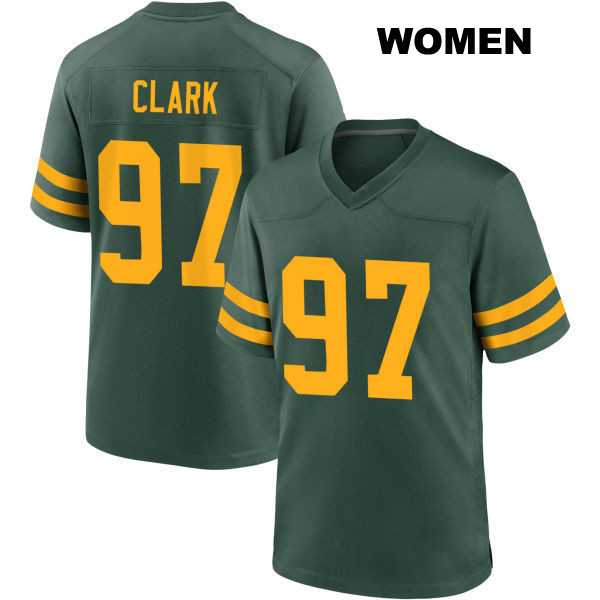 Kenny Clark Stitched Green Bay Packers Alternate Womens Number 97 Green Game Football Jersey