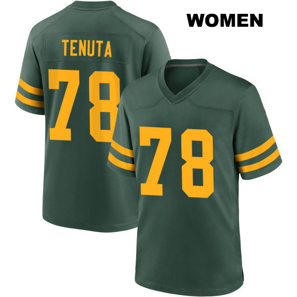 Luke Tenuta Alternate Green Bay Packers Stitched Womens Number 78 Green Game Football Jersey