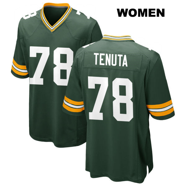 Stitched Luke Tenuta Green Bay Packers Home Womens Number 78 Green Game Football Jersey