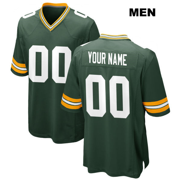 Customized Green Bay Packers Mens Stitched Home Green Game Football Jersey