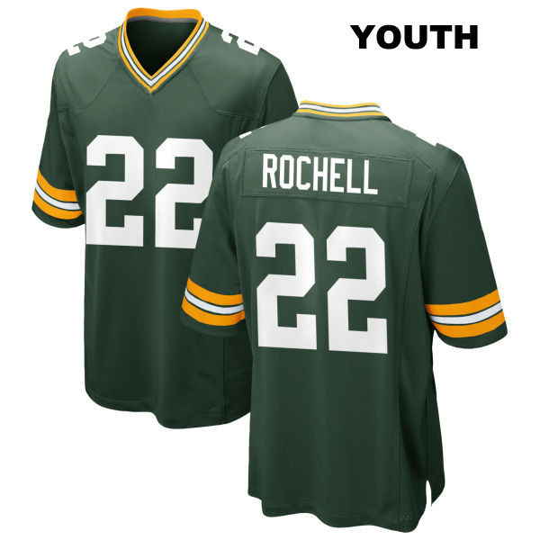 Home Robert Rochell Stitched Green Bay Packers Youth Number 22 Green Game Football Jersey