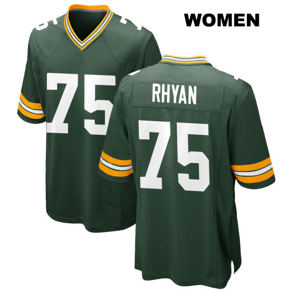 Sean Rhyan Green Bay Packers Home Womens Number 75 Stitched Green Game Football Jersey