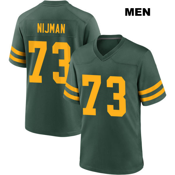 Stitched Yosh Nijman Green Bay Packers Mens Alternate Number 73 Green Game Football Jersey