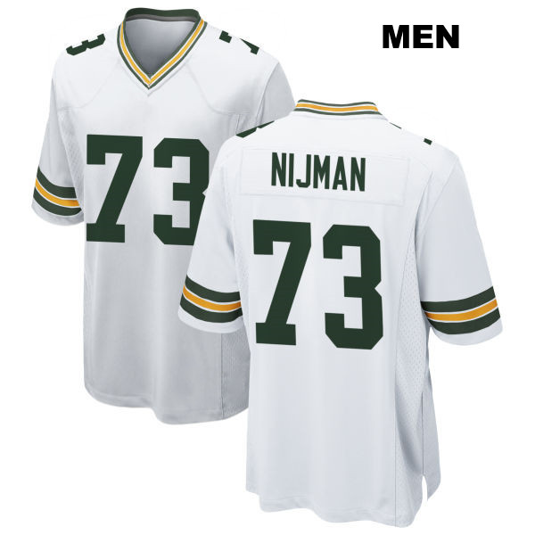Away Yosh Nijman Stitched Green Bay Packers Mens Number 73 White Game Football Jersey