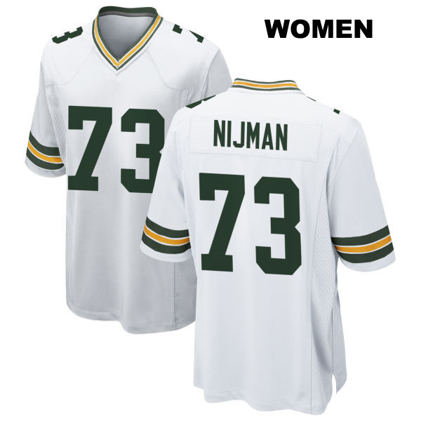 Yosh Nijman Green Bay Packers Away Womens Stitched Number 73 White Game Football Jersey